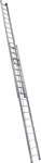 Алюминиевая двухсекционная лестница выдвижная с тросом АЛЮМЕТ 2 секции по 10 ступеней